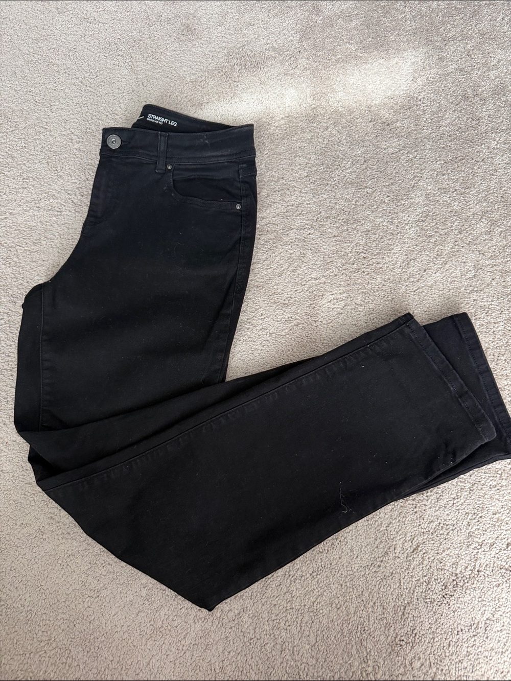 INC International Concepts Black Straight Leg Jeans